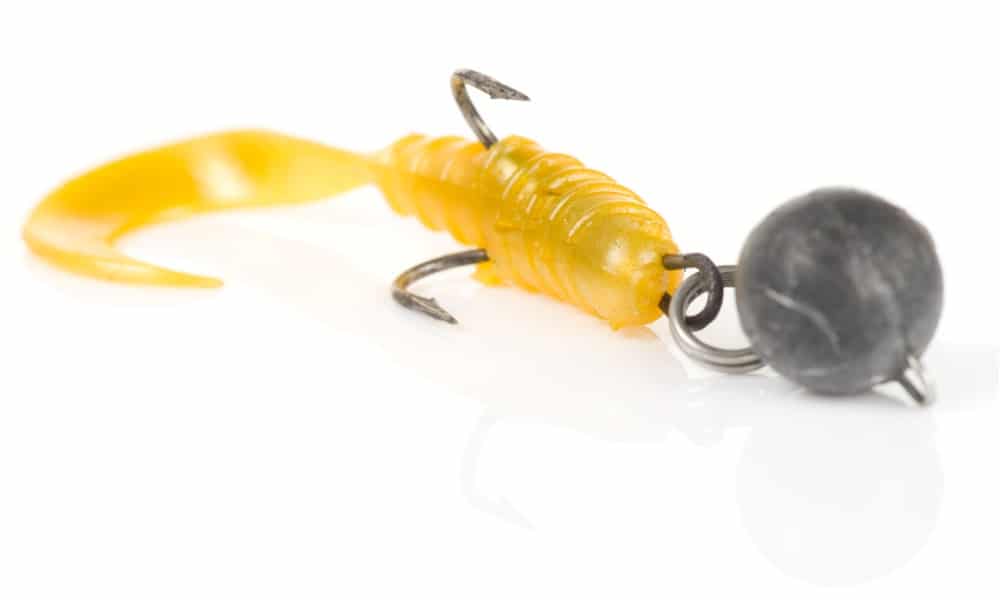 An example of a lure shaped like a mayfly nymph is pictured